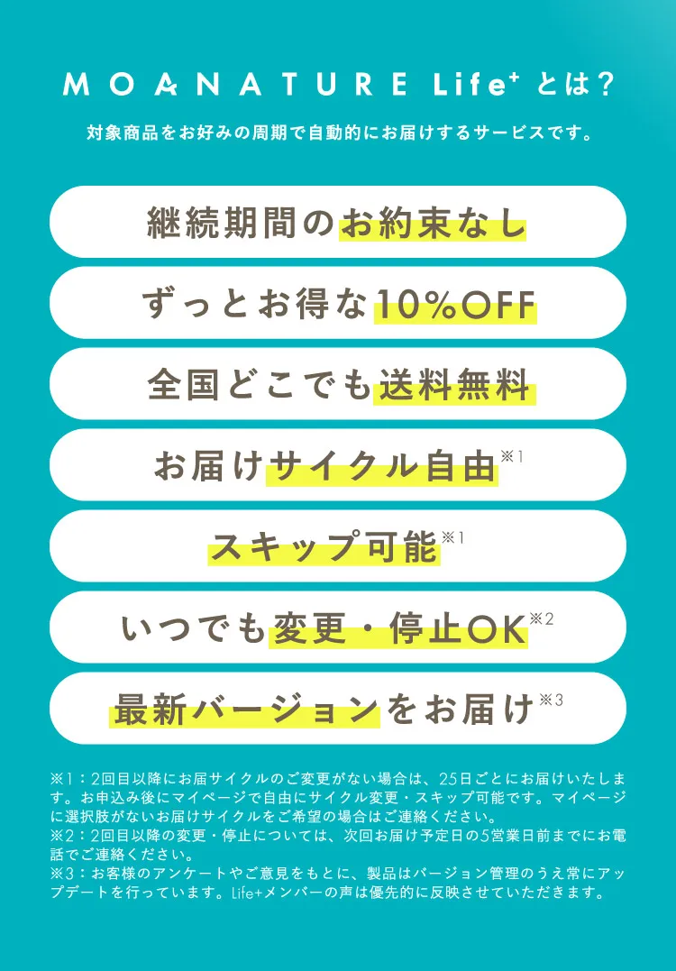 MOANATURE Life+とは？