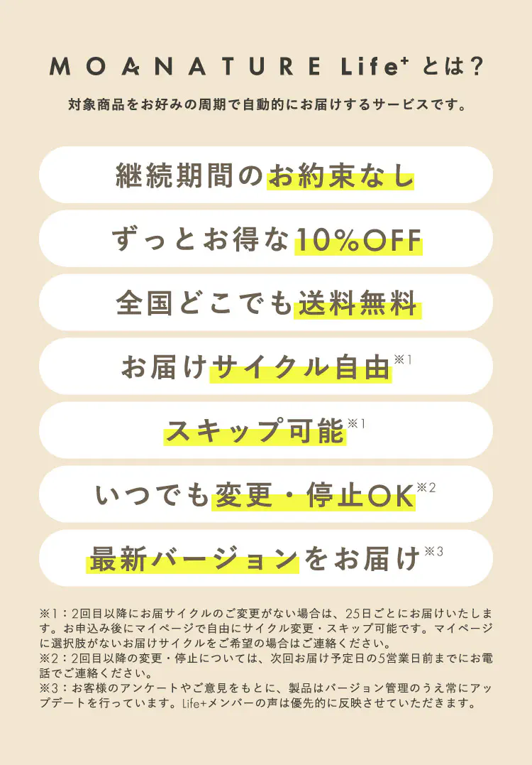 MOANATURE Life+とは?
