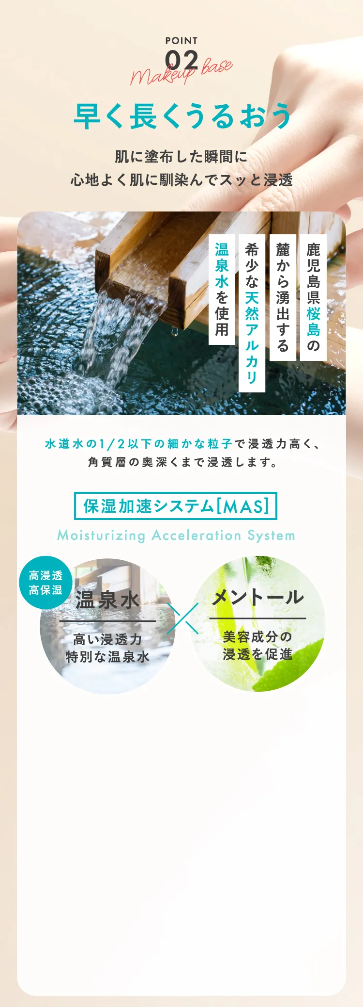 POINT02 早く長くうるおう