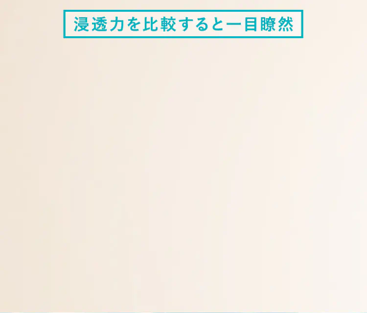 浸透力を比較すると一目瞭然